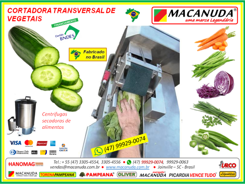 PROFESSIONAL MACHINE TO CUT CUCUMBER BRAND MACANUDA